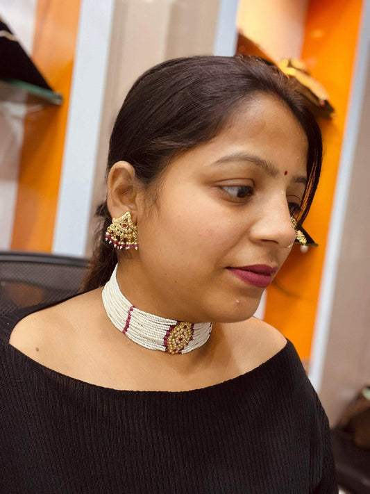 Jadau necklace set826354 - Vijay & Sons