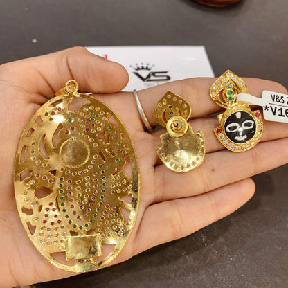 Jadau Pendant Set 456654 - Vijay & Sons