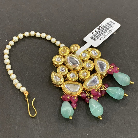 Kundan Maang Tikka 23122 - Vijay & Sons