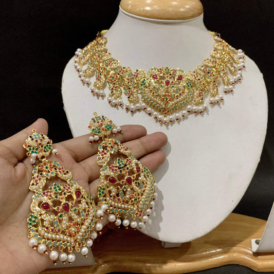 Jadau Necklace Set 134545 - Vijay & Sons