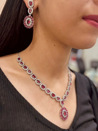 Zircon Necklace Set 23414