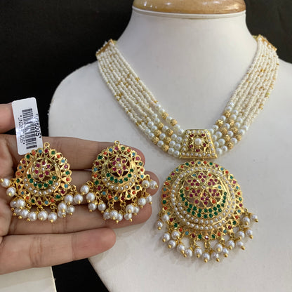 Jadau necklace set 57885