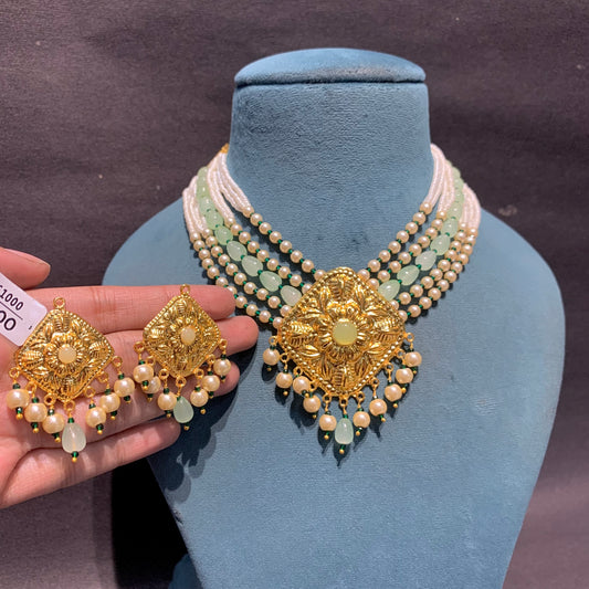 Gold Forming Necklace Set 517727