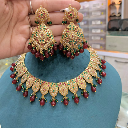 Jadau necklace set 86233
