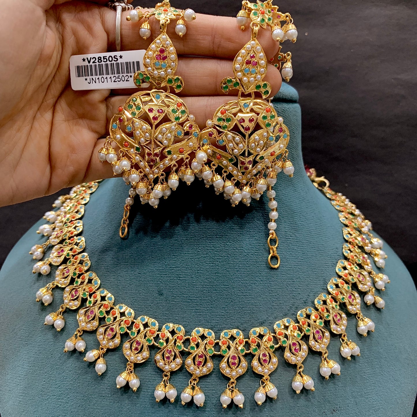 Jadau Necklace Set 527363