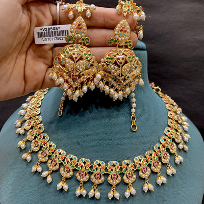 Jadau Necklace Set 527363