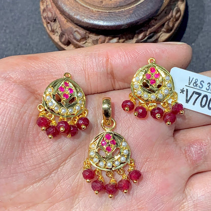 Jadau Pendant Set 34544