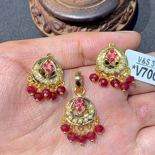 Jadau Pendant Set 34544