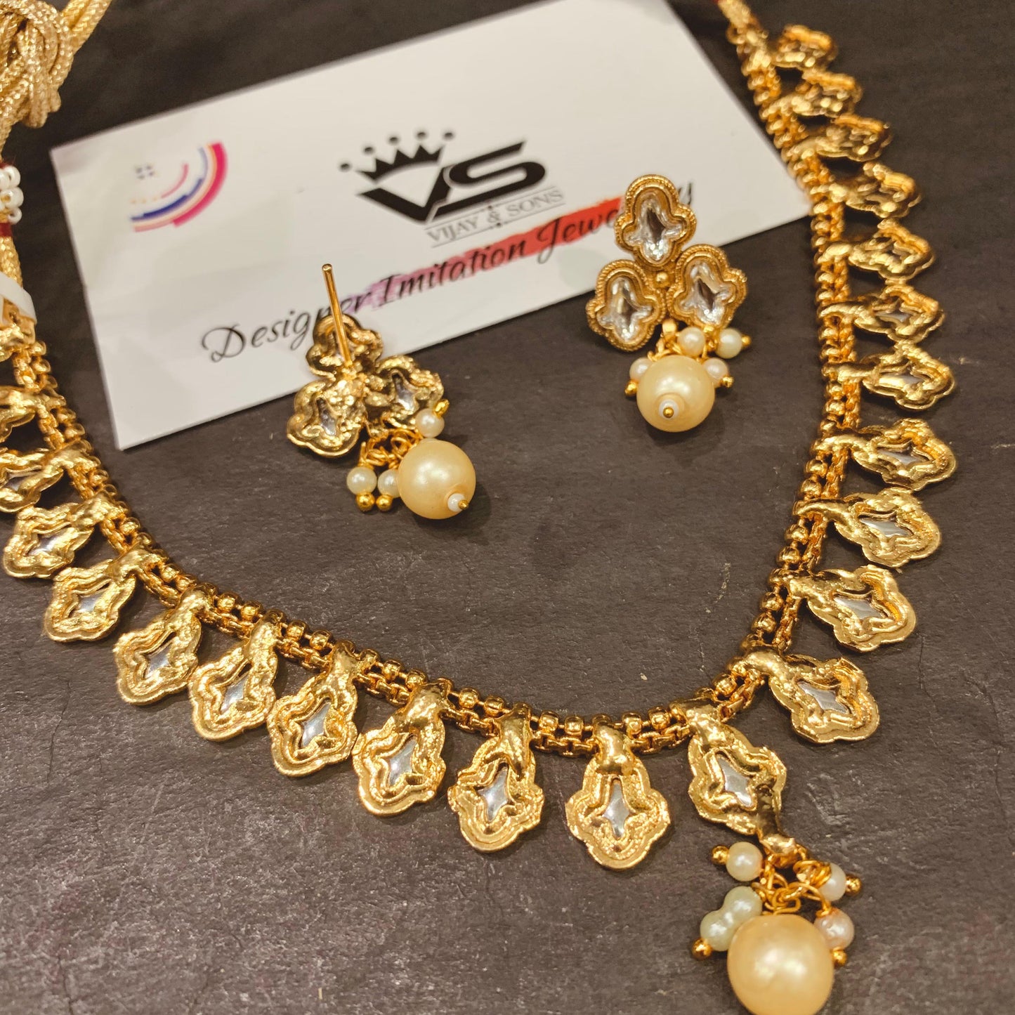 Kundan Necklace Set 67363