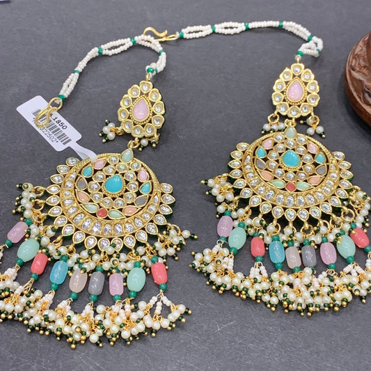 Kundan earrings 55577