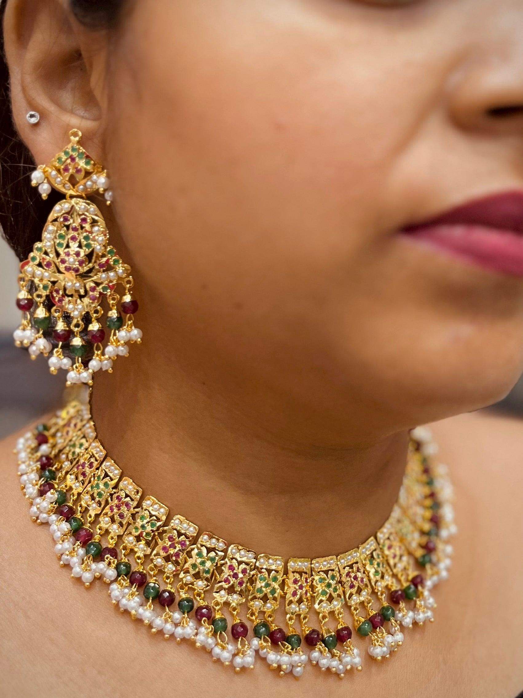 Jadau Necklace Set 4567 - Vijay & Sons