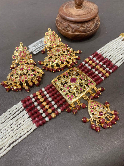 Jadau Necklace Set 46643