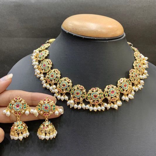 Jadau Necklace Set 725381