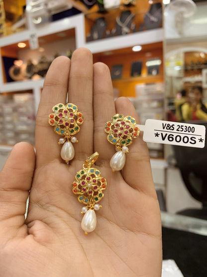 Jadau Pendant Set 24432