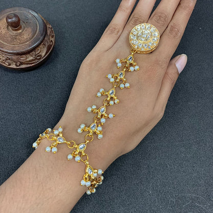Kundan Hath Phool Rings 527626