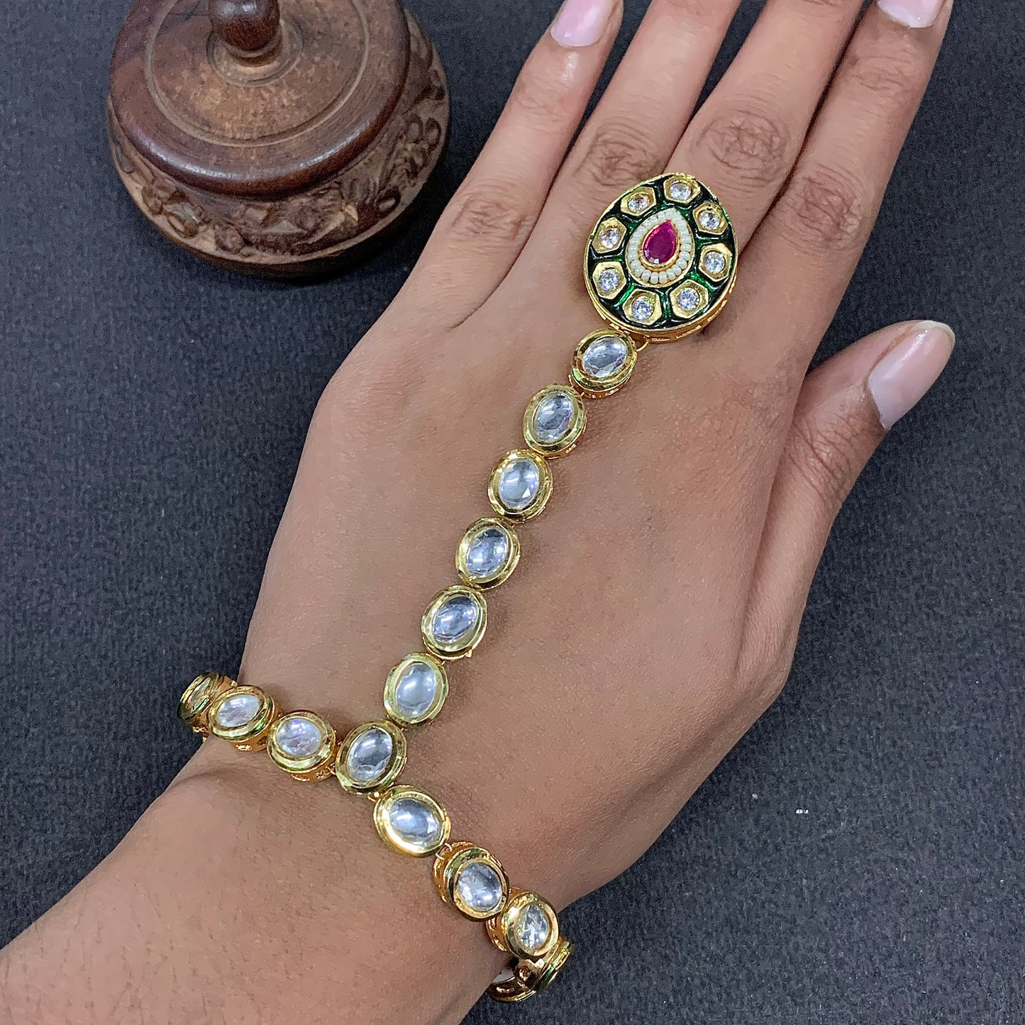Kundan Hath Phool Rings 5455451