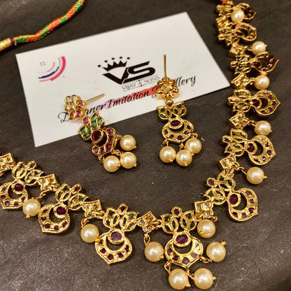 Jadau Necklace Sets 355443