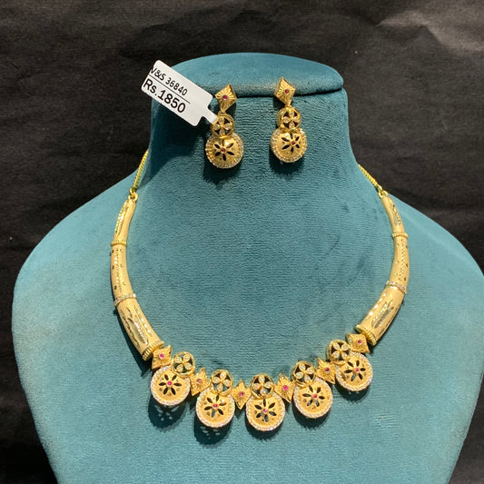 Gold Forming Necklace Set 3576556