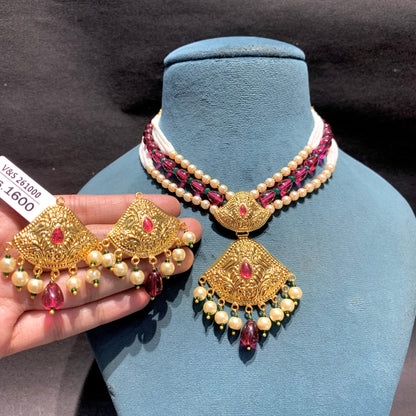 Gold Forming Necklace Set 514665