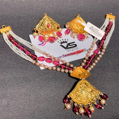 Gold Forming Necklace Set 514665