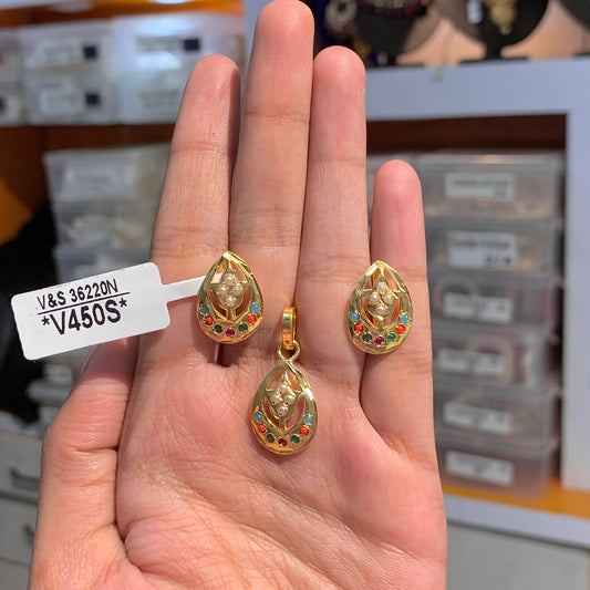 Jadau Pendant Set 4676544