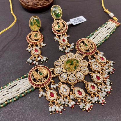 Kundan Necklace Set 62773