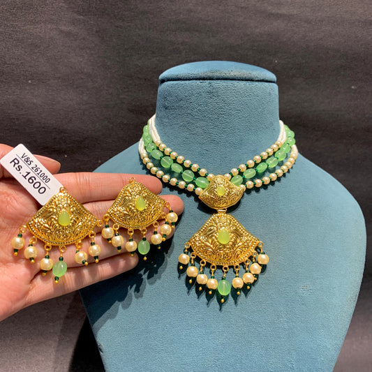 Gold Forming Necklace Set 514665