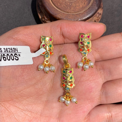 Jadau Pendant Set 4546665