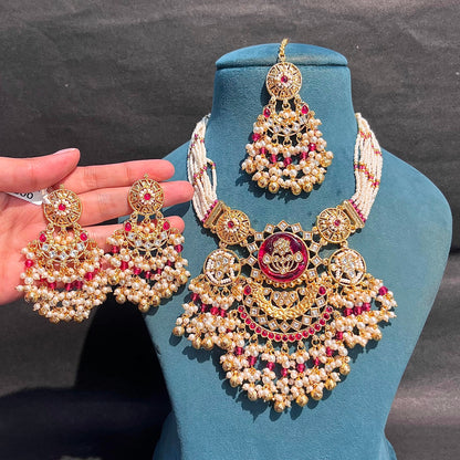 Kundan Necklace Set 86285