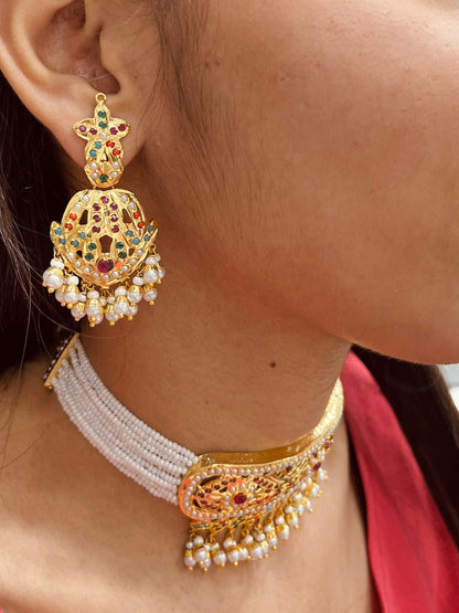 Jadau choker set 4675445 - Vijay & Sons