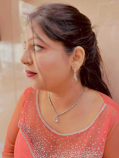 Zircon Necklace Set 478465 - Vijay & Sons