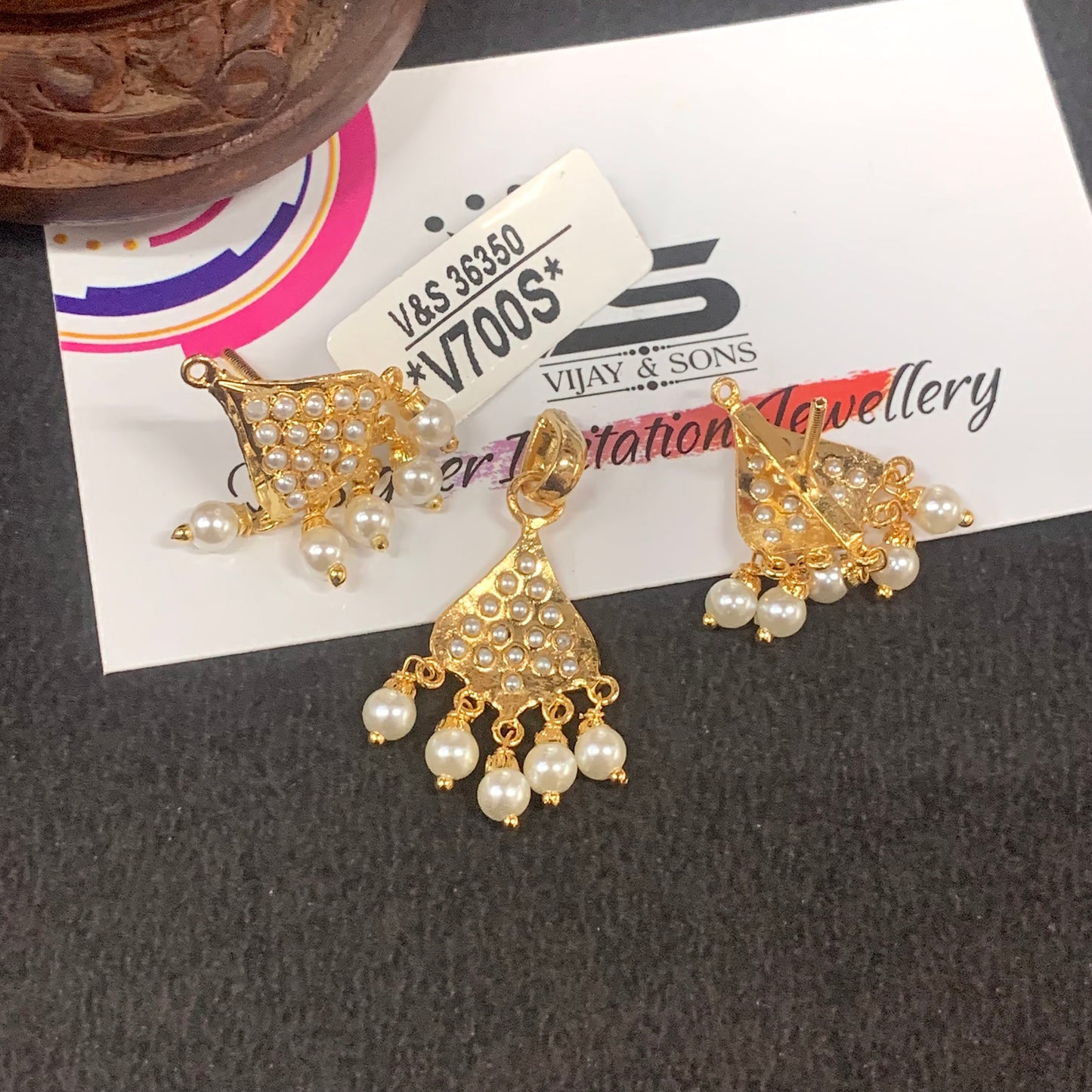 Jadau Pendant Set 366655