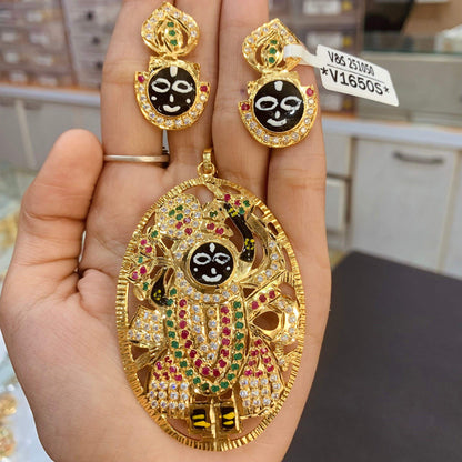 Jadau Pendant Set 456654 - Vijay & Sons