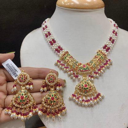 Jadau Necklace Set 058492