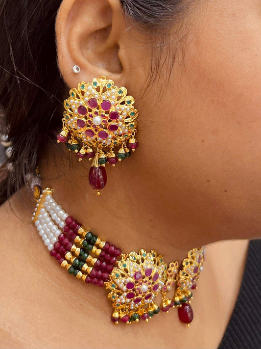 Jadau choker set 7886889 - Vijay & Sons