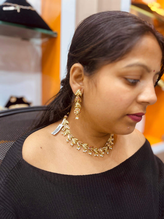 Jadau necklace set 8230 - Vijay & Sons