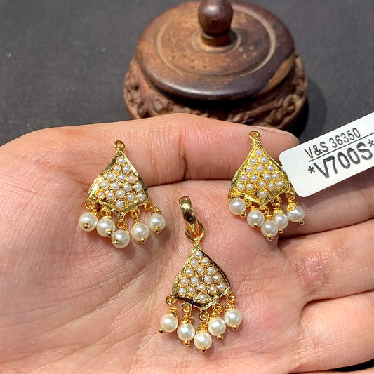 Jadau Pendant Set 366655