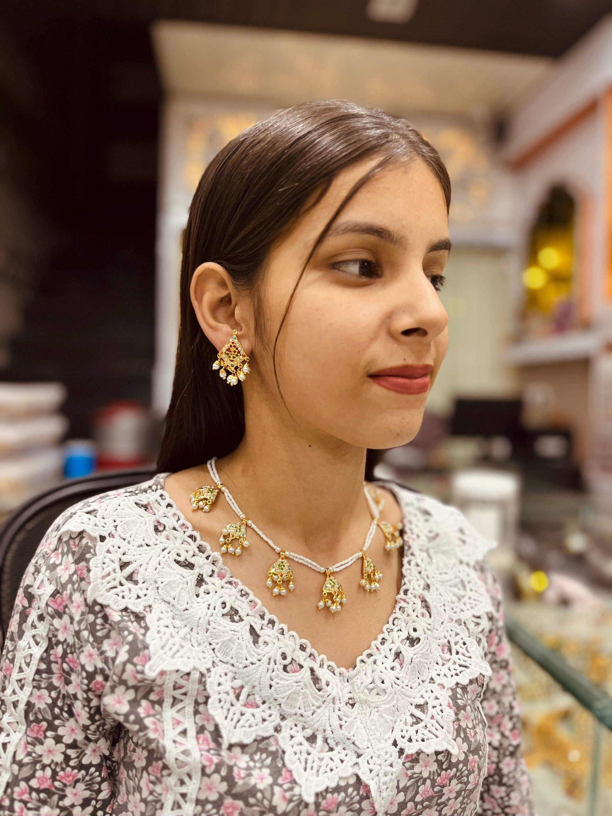 Jadau Necklace Sets 58865 - Vijay & Sons