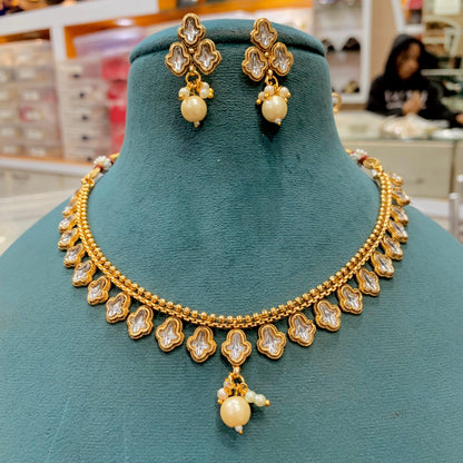 Kundan Necklace Set 67363
