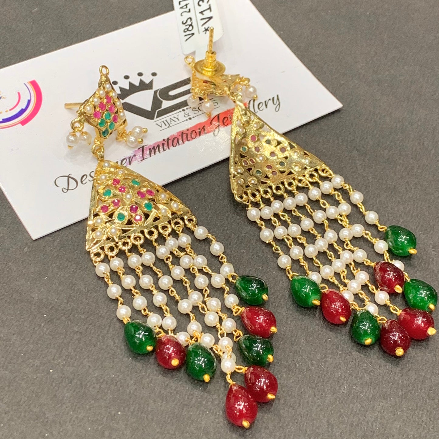 Jadau Earrings 46546