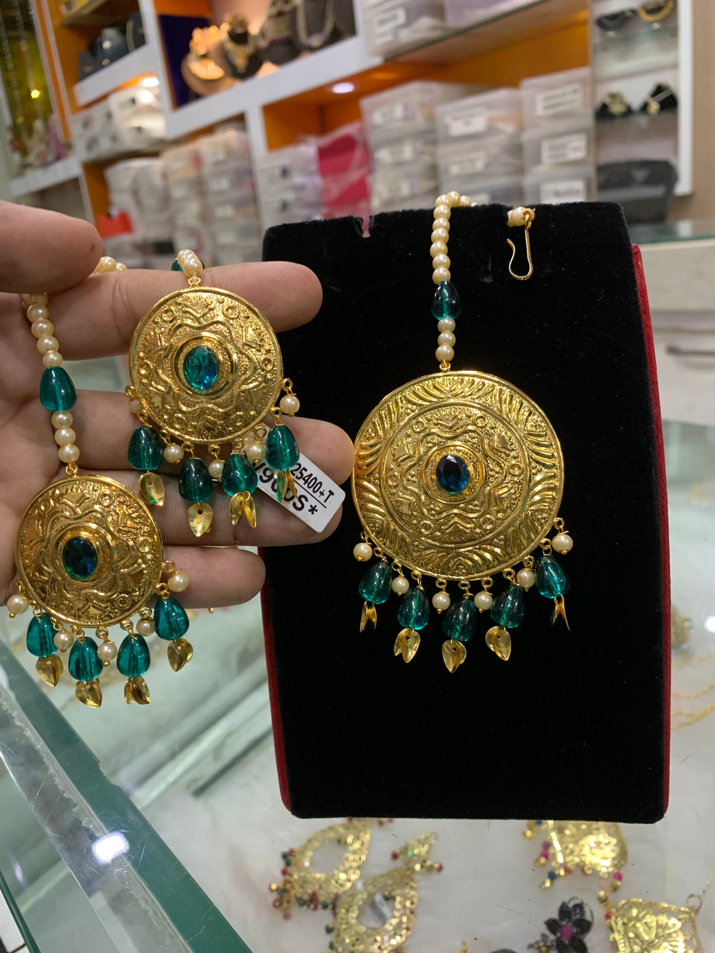 Jadau Maang tikka Earrings 535677