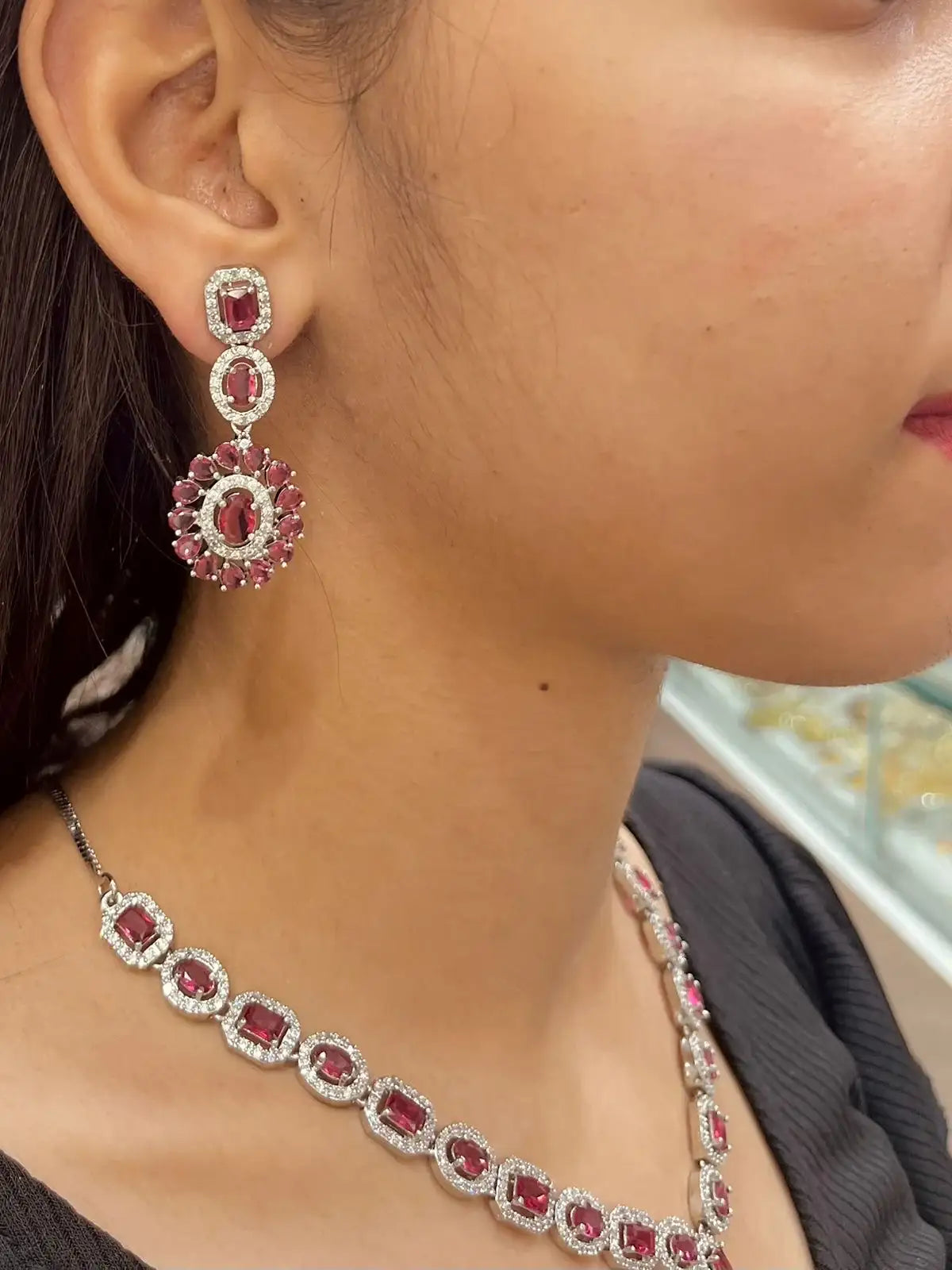 Zircon Necklace Set 23414