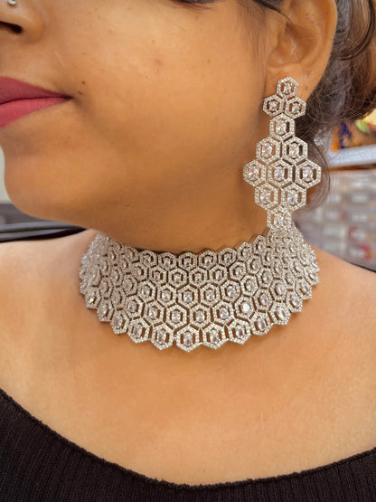 Diamond necklace set - Vijay & Sons