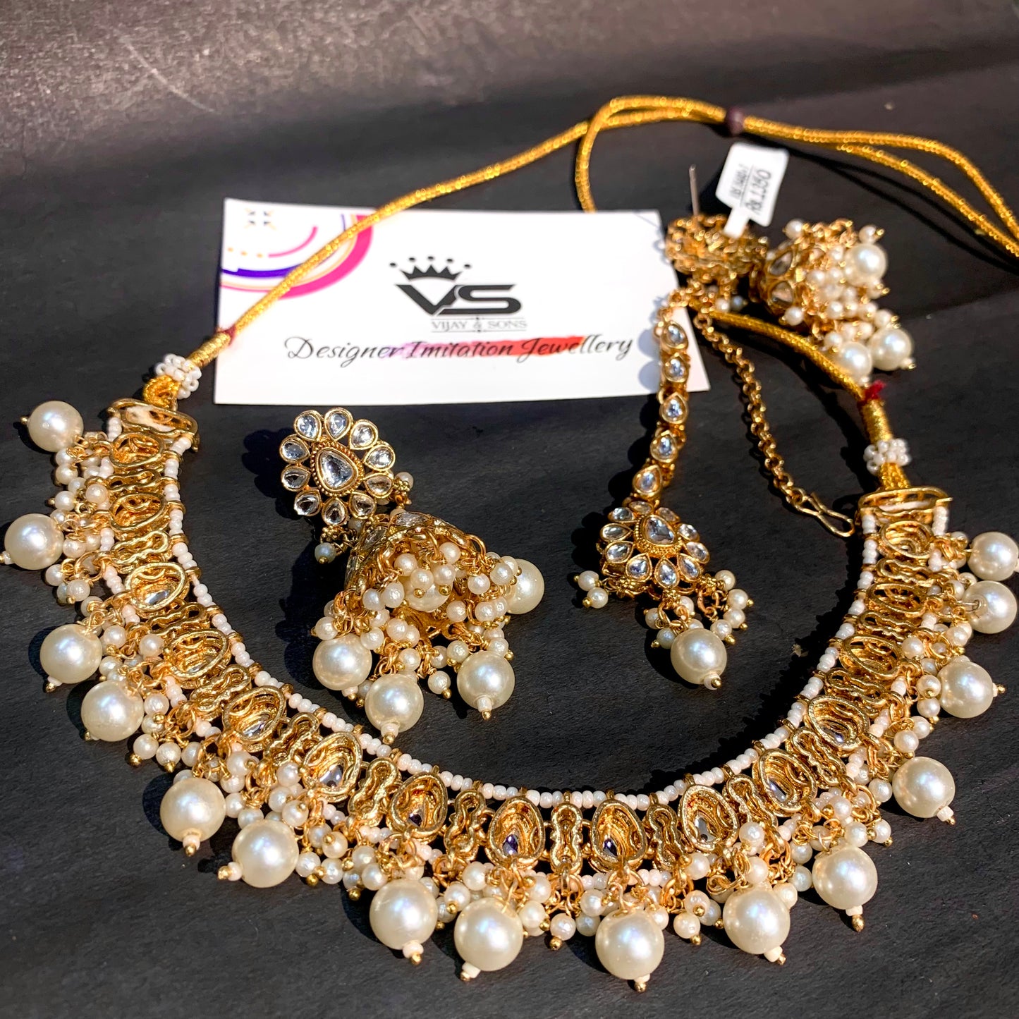 Kundan Necklace Set 377884