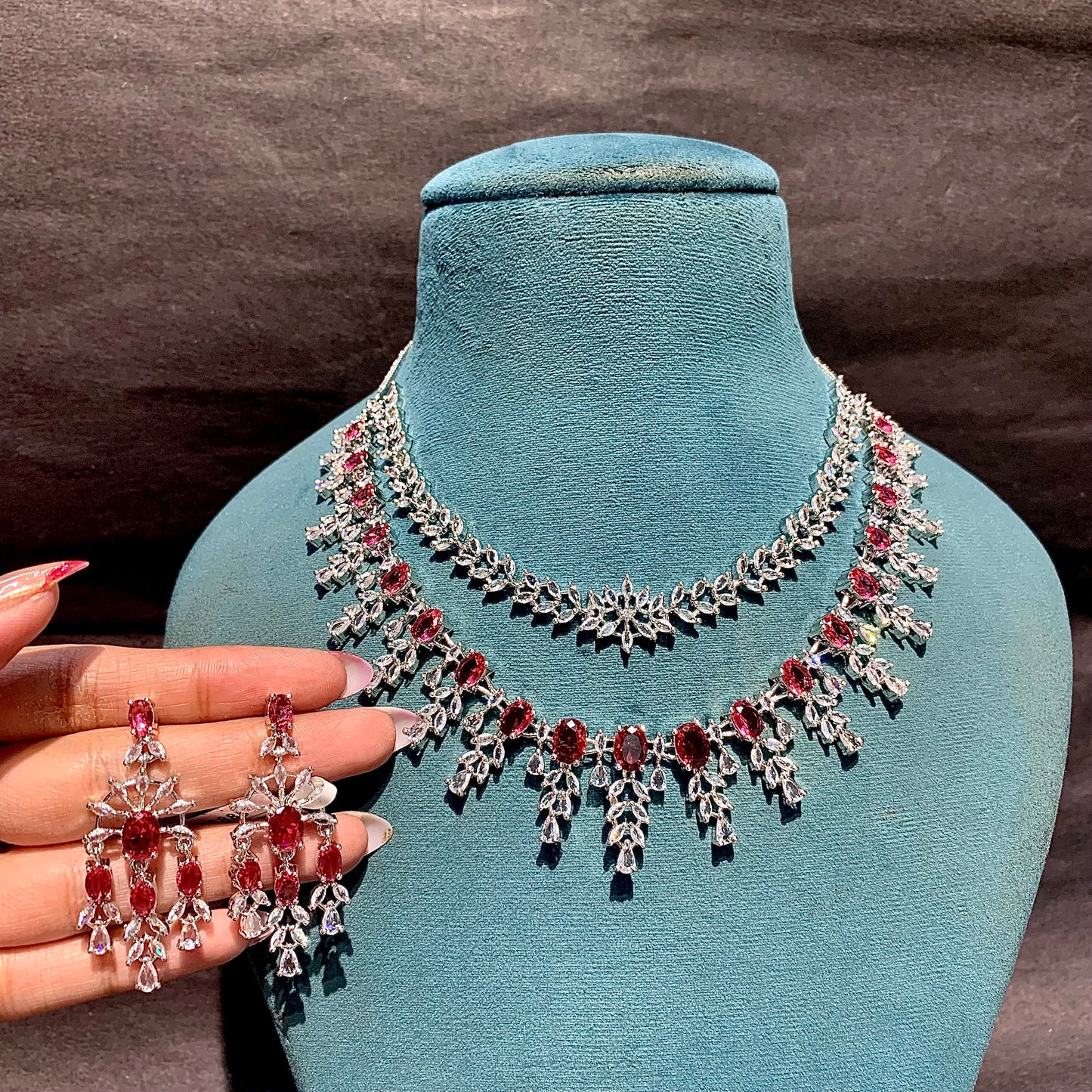 Zircon Necklace Set 829993