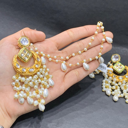 Kundan earrings 54436