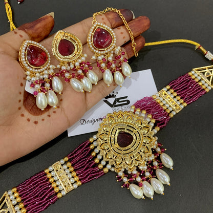 Kundan Necklace Set 56790