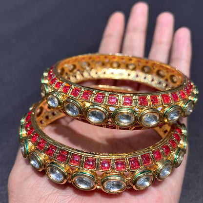 Kundan Bangles 627626