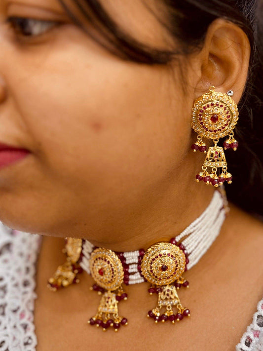 Jadau necklace set86881 - Vijay & Sons
