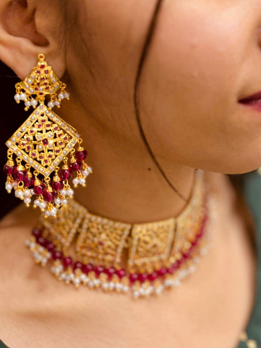 Jadau necklace set783992578 - Vijay & Sons
